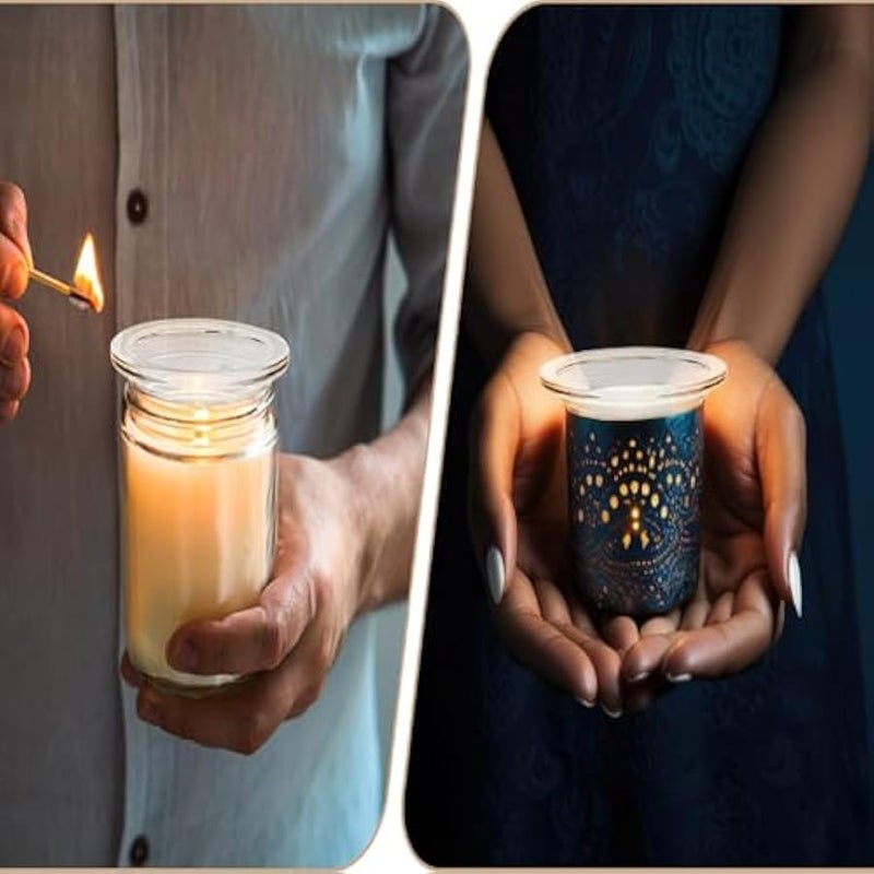 طبق زجاجي للعلاج العطري من توبرفن، وعاء تسخين للشمع، طبق بديل لتسخين زيت الشمع، طبق تذويب الشمع للمصباح، طبق تسخين زيت الشمع، صينية تسخين الشمع، صواني شمع - Image 5